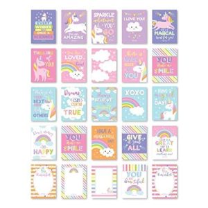 Lunchbox Notes | Set of 25 | School Supplies - Unicorn