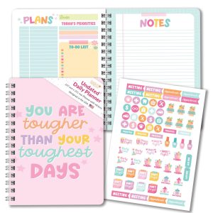 Daily Planner | Undated | Calendars & Planners - Pink